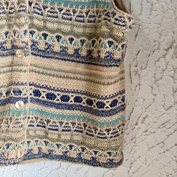 Vintage St John’s Bay Knit Sweater Vest Medium Cottagecore - Picture 3 of 7
